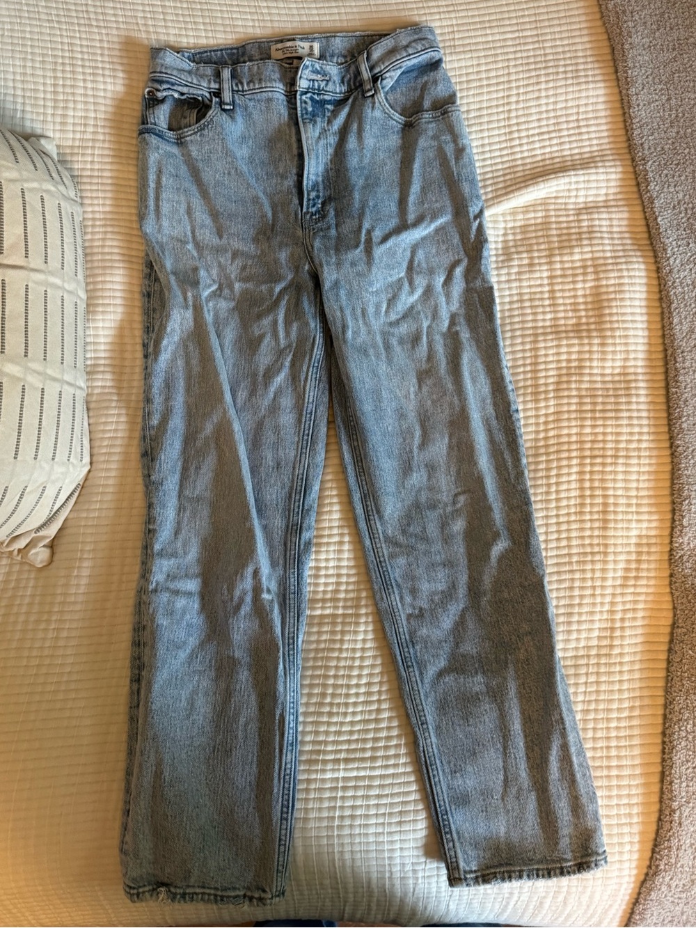 Abercrombie 90s straight ultra high rise curve love jeans